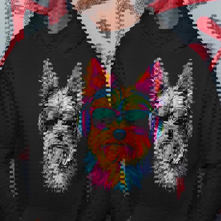 ヨークシャーテリア サングラス 愛犬家 スウィートヨーキー パーカー 面白い贈り物