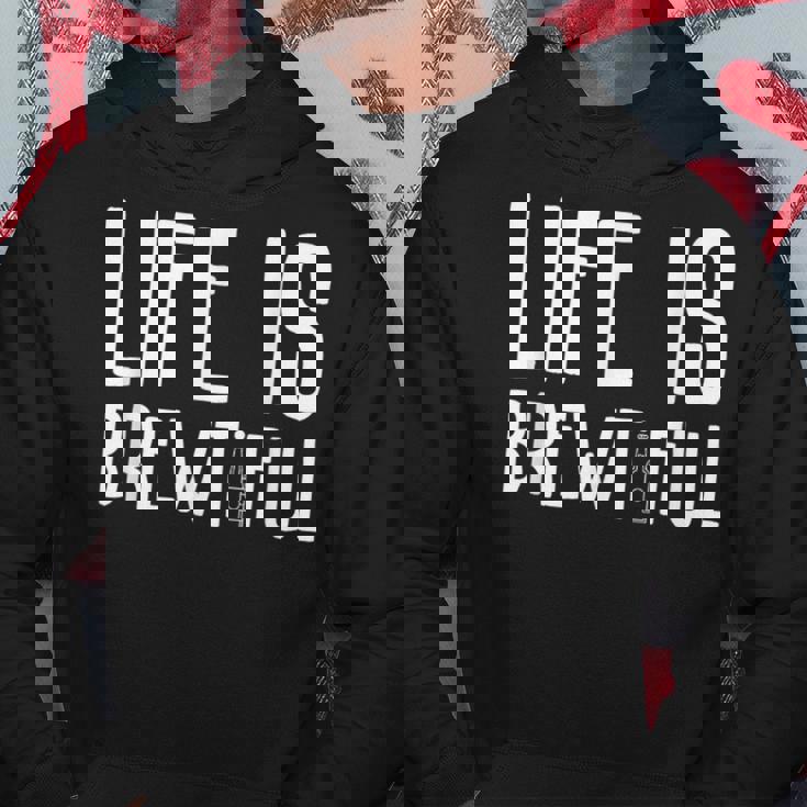 ライフ・イズ・ブルーティフル・ビューティフル・ドリンク・パーティーおもしろい飲みビール パーカー 面白い贈り物