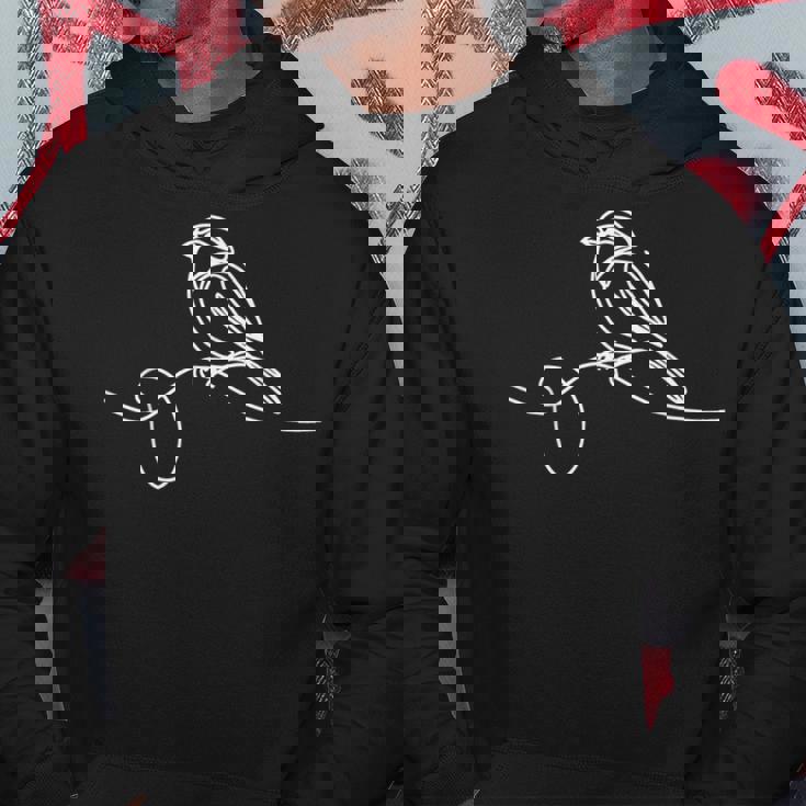 ラインアート 鳥類学者 スズメ パーカー 面白い贈り物