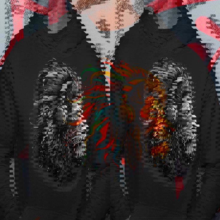 ラスタファリアン・ルーツ ギター ヒッピー ラスタ レゲエ ライオン ラスタファリ パーカー 面白い贈り物