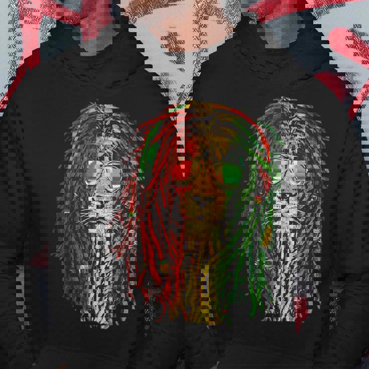 ラスタライオン クール ドレッドロック ラスタファリ ラスタ愛好家用 パーカー 面白い贈り物