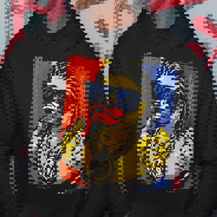 ラッパー ラバーダック ヒップホップ アヒル パーカー 面白い贈り物