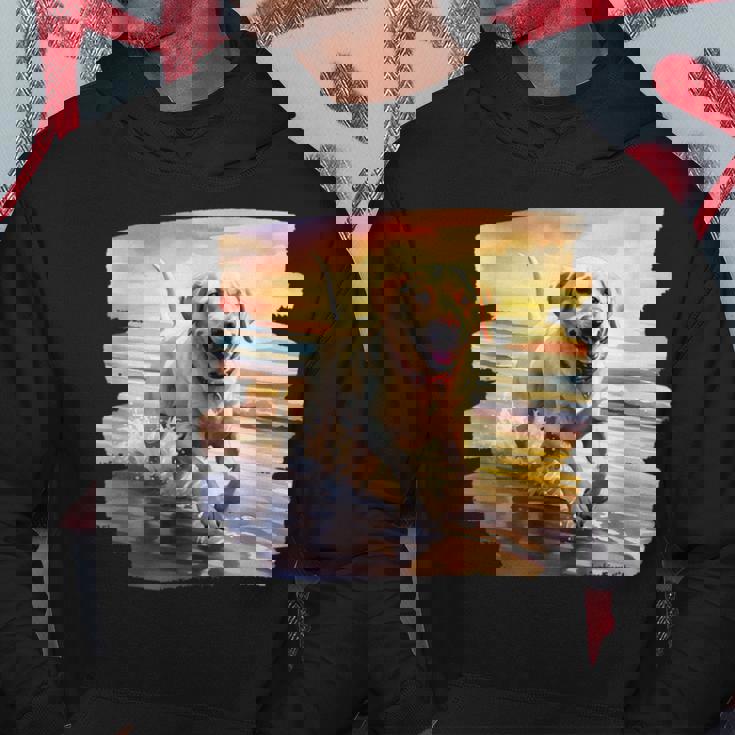 ラブラドールオンザビーチ、ラボ、犬、ラブラドール子犬 パーカー 面白い贈り物