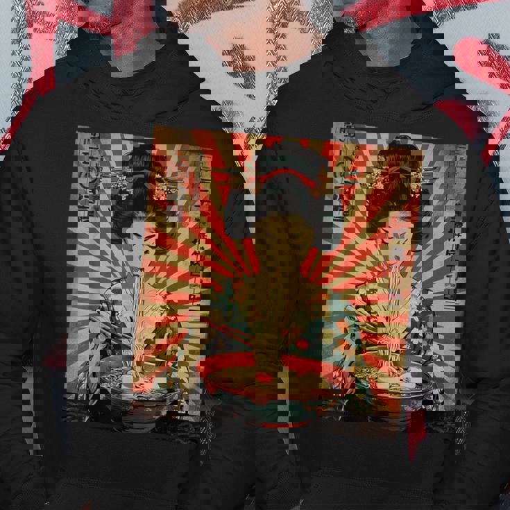 ラーメンをすする芸者 パーカー 面白い贈り物