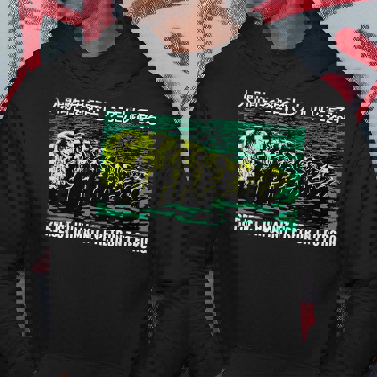 リジェクト・ヒューマニティ カエルに戻る 日本語 パーカー 面白い贈り物