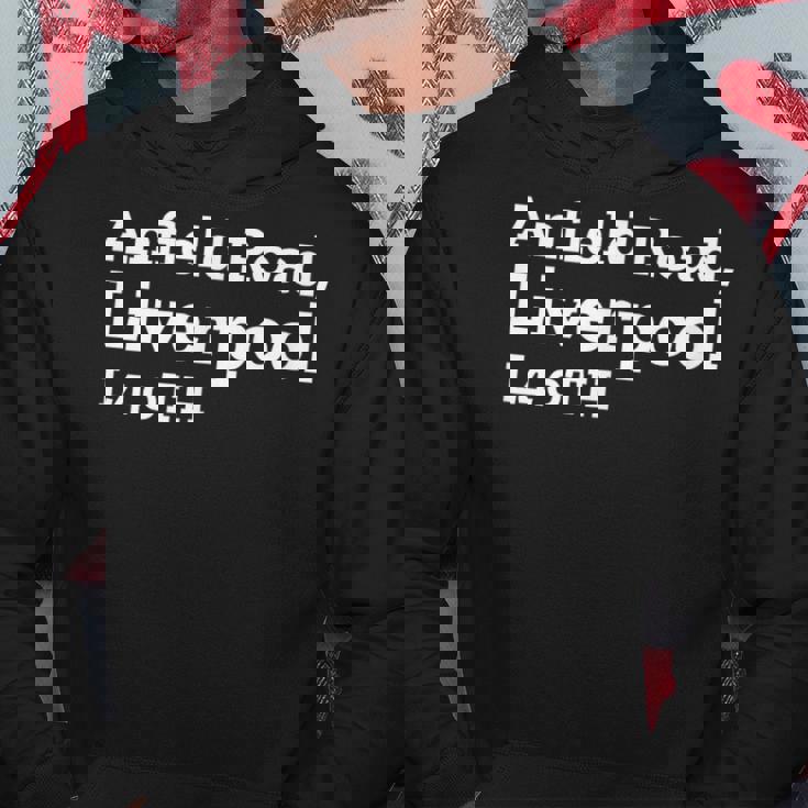 リバプールスタジアムの住所 パーカー 面白い贈り物