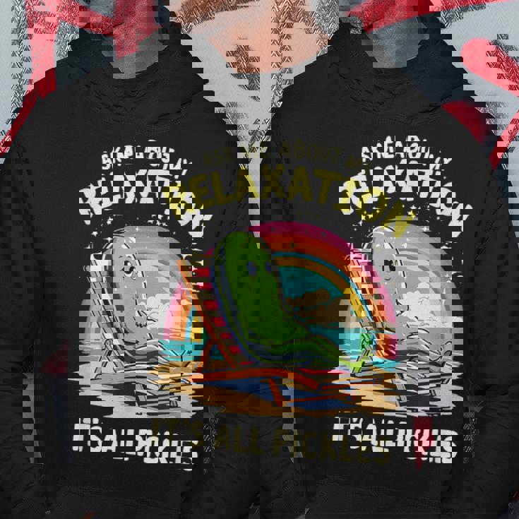 リラクゼーション聞いてピクルスモチベーション パーカー 面白い贈り物