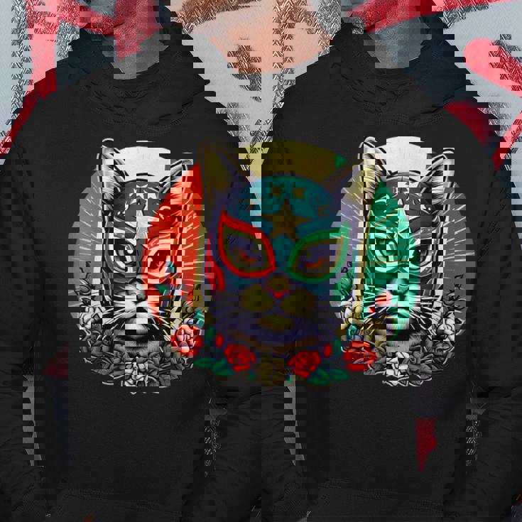 ルチャ リブレ クールキャットマスク ルチャドールマスク パーカー 面白い贈り物