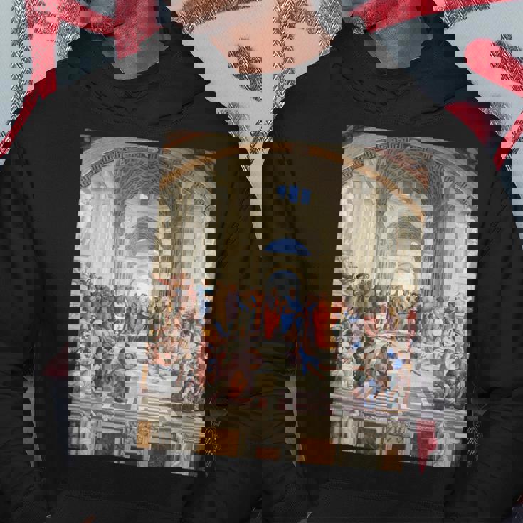 ルネッサンス名画 アテネの学校 パーカー 面白い贈り物