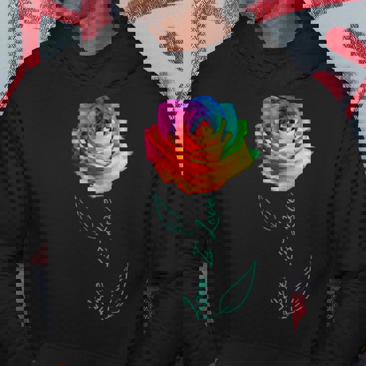 レインボー ローズ Lgbtq 花 パーカー 面白い贈り物