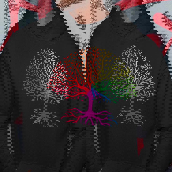 レインボーフラッグ ツリー・オブ・ライフ Lgbt ゲイ・プライド月間 Lgbtqアライ パーカー 面白い贈り物