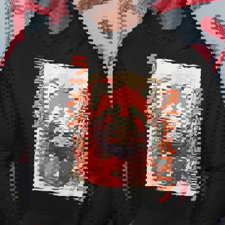 レッサーパンダ好きラーメン カワイイ猫 レッサーパンダラーメン パーカー 面白い贈り物