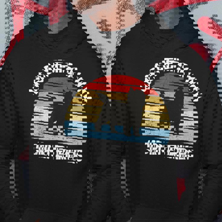 レトロ ケアンテリア 犬 パーカー 面白い贈り物