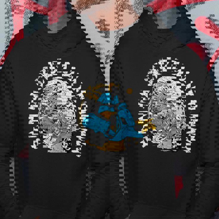 レトロ スケルトン ビーチ サンタクルーズ パーカー 面白い贈り物