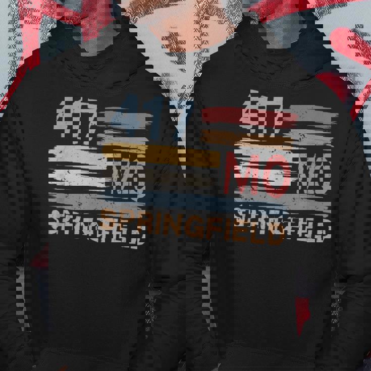 レトロ スプリングフィールド エリアコード 417 ミズーリ州 パーカー 面白い贈り物