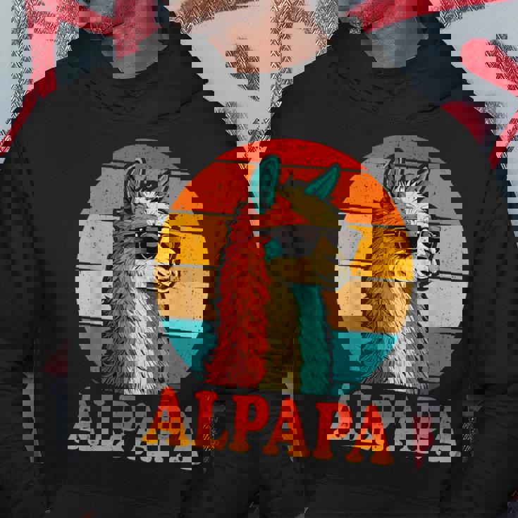 レトロ ヴィンテージ Alpapa アルパカ 恋人 ラマ 父の日 パーカー 面白い贈り物