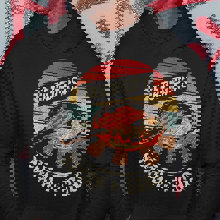 レトロ ヴィンテージ カルシファーのベーコンと卵料理 食品愛好家 パーカー 面白い贈り物