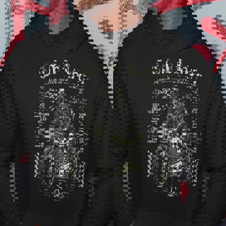 レトロなヴィンテージカフェレーサー オートバイ スカル ライブライドバイカー パーカー 面白い贈り物