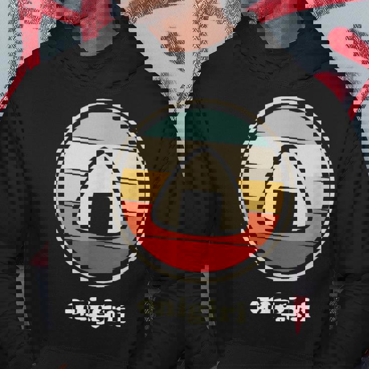 レトロヴィンテージ-日本食&カワイイアニメおにぎり パーカー 面白い贈り物