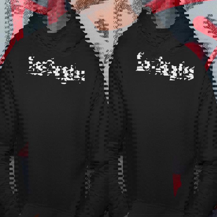 ロサンゼルス オールドイングリッシュスタイルフォントデザイン2- La California パーカー 面白い贈り物