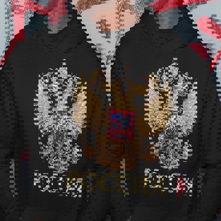 ロシアの紋章 ロシア語でロシアの国旗 パーカー 面白い贈り物