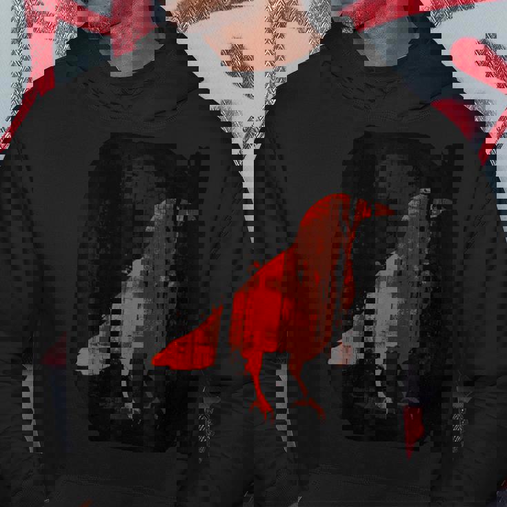 ロック モード系 アントワープ系 ブランド メンズ 半袖 おしゃれ かっこいい 大きいサイズ プリント 烏・Crow パーカー 面白い贈り物