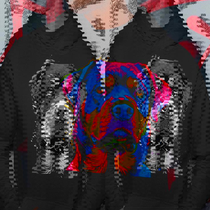 ロットワイラー 犬 カラフル ポップアート 犬の誇り ロットワイラー パーカー 面白い贈り物