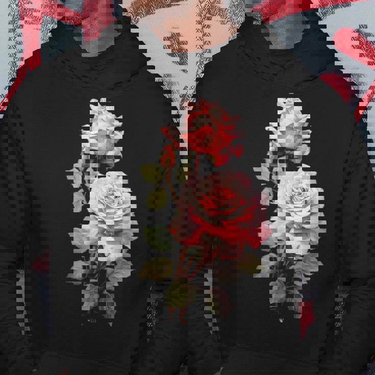 ローズシャツ 美しいピンクのバラとつぼみ パーカー 面白い贈り物