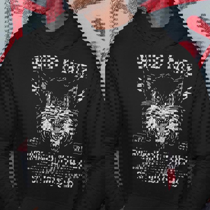 ワイルドカッツ、ロカビリーダイナー、1950年代、ロックンロール、ヴィンテージ パーカー 面白い贈り物