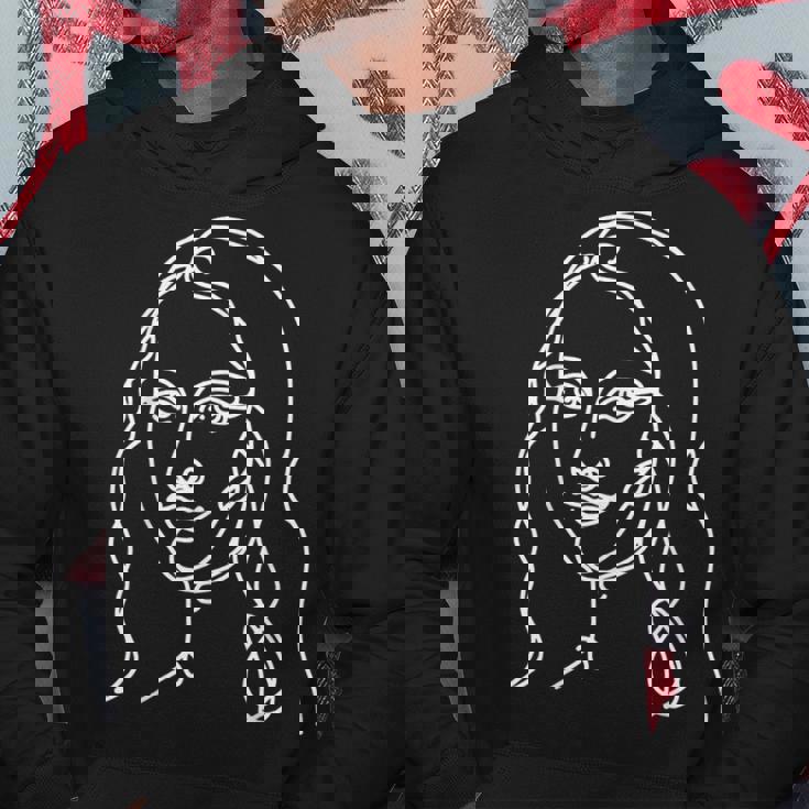 ワンラインアート デッサン ダヴィンチのモナリザ パーカー 面白い贈り物