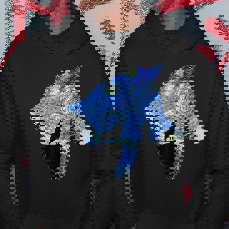 ヴィンセント・ヴァン・ゴッホ作 星月夜狼 有名な絵画 パーカー 面白い贈り物