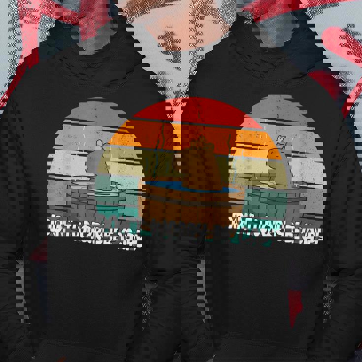 ヴィンテージ Don't Worry Be Capy Capybara パーカー 面白い贈り物