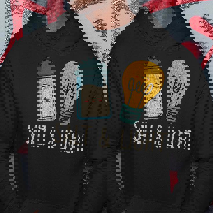 ヴィンテージ キュート ソルトライト 聖書 詩 マタイ 誇り高きクリスチャン パーカー 面白い贈り物