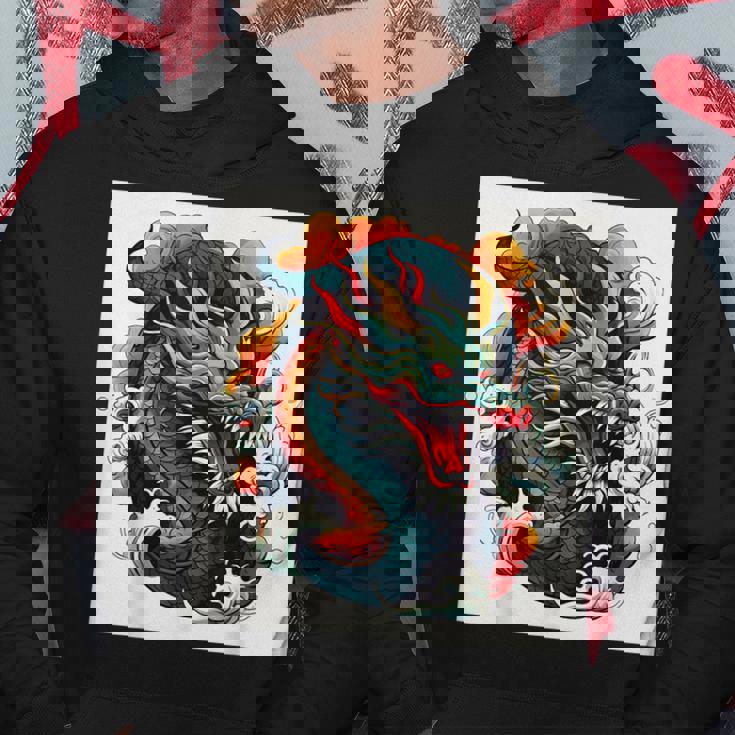 ヴィンテージ タトゥー アート ドラゴン パーカー 面白い贈り物