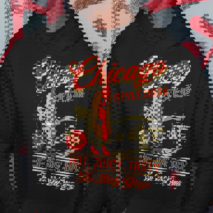 ヴィンテージ ダーティ グリンゴ シカゴスタイル ホットドッグ レトロ バイカー パーカー 面白い贈り物