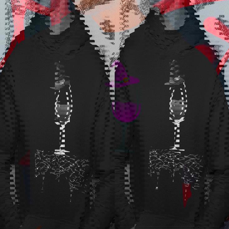 ヴィンテージ ハロウィン パープル グレープ ワイングラス 魔女 帽子 キュート パーカー 面白い贈り物