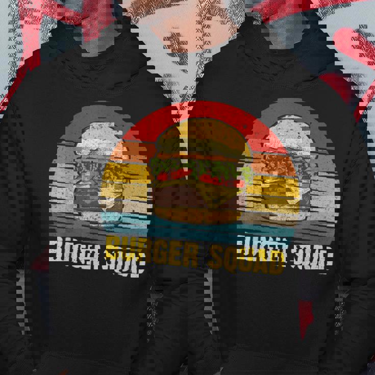 ヴィンテージ バーガー スクワッド チーズバーガー ハンバーガー 恋人へのギフトに パーカー 面白い贈り物