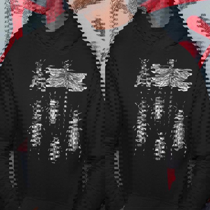 ヴィンテージ モノクロ 昆虫 – 虫好き昆虫学者グラフィック パーカー 面白い贈り物