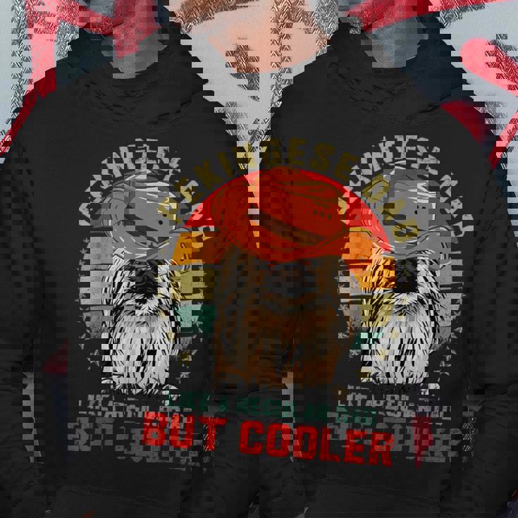 ヴィンテージ レトロ ペキニーズパパ Like Regular Dad But Cooler パーカー 面白い贈り物