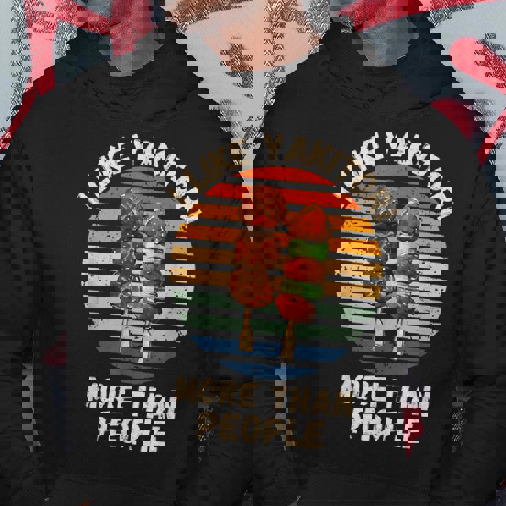 ヴィンテージ 人より焼き鳥が好き レトロ 焼き鳥 パーカー 面白い贈り物