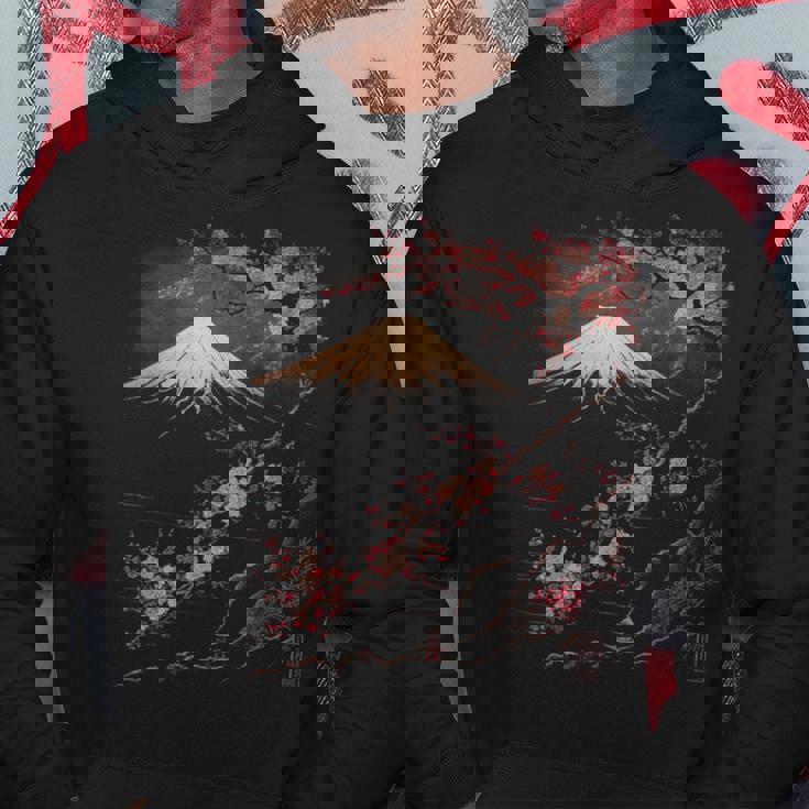 ヴィンテージ 桜 富士山 日本アート 日本 グラフィック パーカー 面白い贈り物