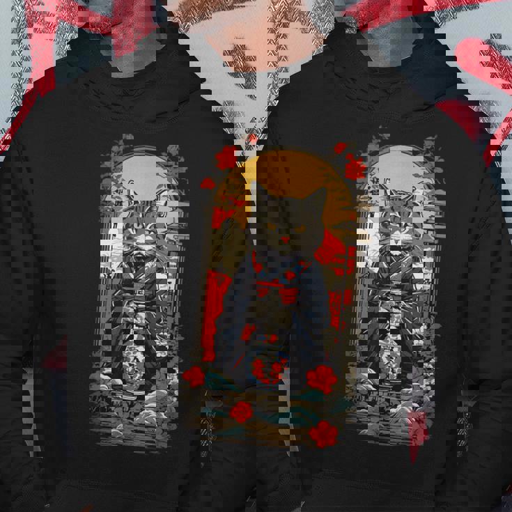 ヴィンテージジャパンの日本酒の猫ポスターデザイン。 パーカー 面白い贈り物