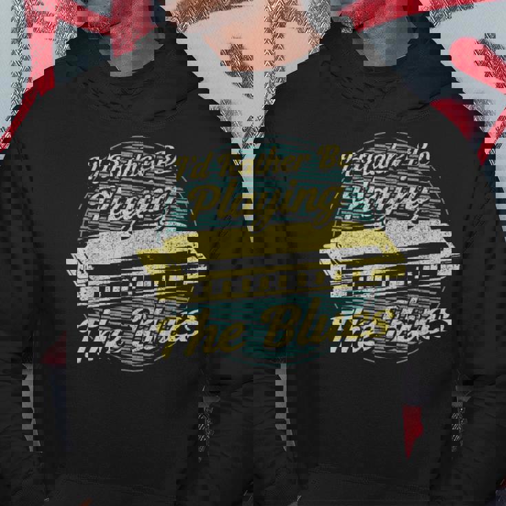 ヴィンテージスタイルの音楽家ハーモニカ ブルース パーカー 面白い贈り物