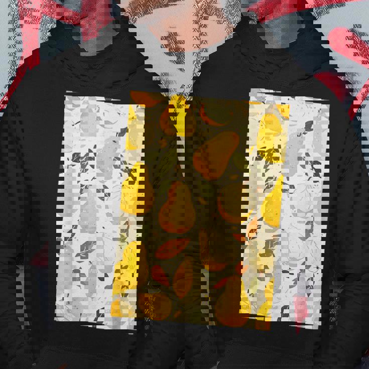 ヴィンテージ柄アート梨 パーカー 面白い贈り物