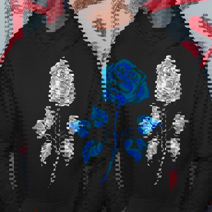 一輪挿し 青いバラ かわいい 青いバラ 花 ガーデニング パーカー 面白い贈り物