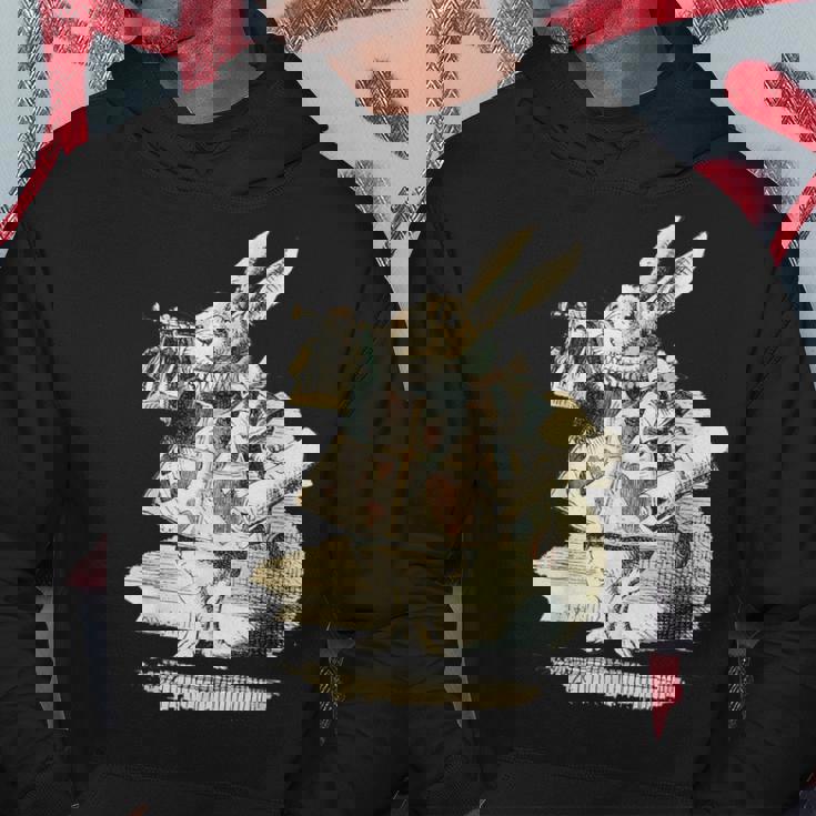 不思議の国のアリス 白ウサギ トランプデザイン パーカー 面白い贈り物