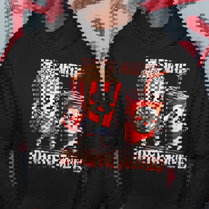 不気味なハロウィン映画愛好家 ホラー映画を見よう パーカー 面白い贈り物