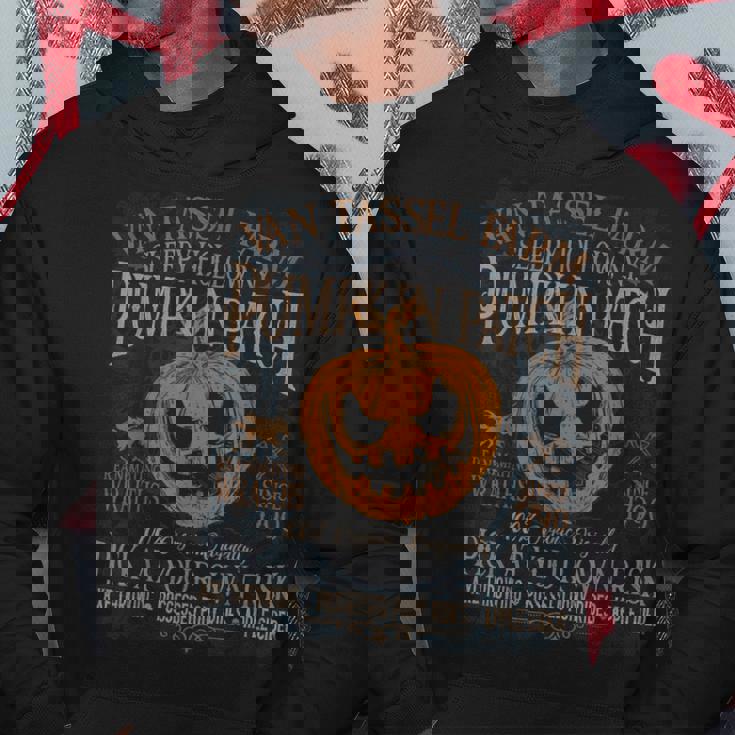 不気味なパンプキン パッチ スリーピー ホロウ ニューヨーク ハロウィン パーカー 面白い贈り物