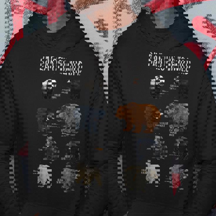 世界のクマ パンダ ポーラーグリズリー ブラック かわいいクマギフト パーカー 面白い贈り物