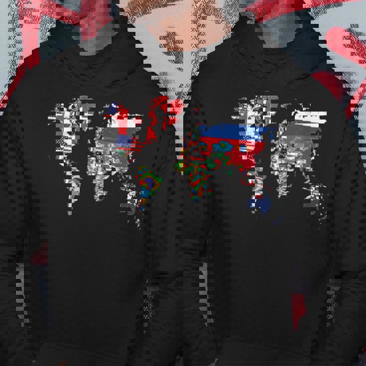 世界地図 国旗 アトラス パーカー 面白い贈り物